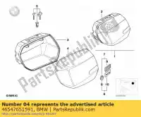 46547651591, BMW, linker city system kofferdeksel - alpinweiss 3 bmw  850 1100 1150 1200 1994 1995 1996 1997 1998 1999 2000 2001 2002 2003 2004 2005 2006, Nieuw