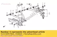 51315HM7000, Honda, guardia, r. fr. honda trx 350 400 450 2000 2001 2002 2003 2004, Nuevo