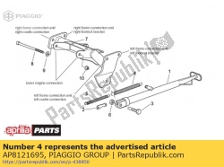 Aprilia AP8121695, Mola de tração da bobina, OEM: Aprilia AP8121695