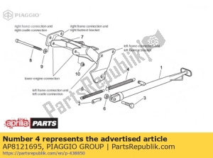 aprilia AP8121695 mola de tração da bobina - Lado inferior