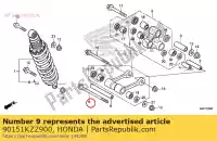 90151KZZ900, Honda, parafuso, flange, 10x127 honda  crf 250 2013 2014 2015 2017 2018 2019, Novo