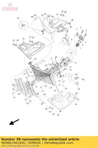 yamaha 904801401400 ilhó - Lado inferior