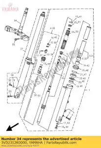 Yamaha 3VD2312K0000 piston, front fork - Bottom side