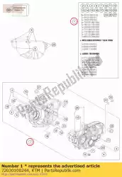 Aquí puede pedir caja del motor cpl. De KTM , con el número de pieza 72030100244: