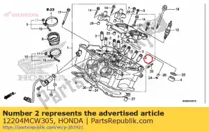 Honda 12204MCW305 guia a, válvula (o.s.) - Lado inferior