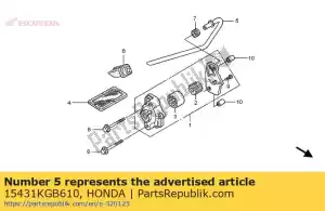 honda 15431KGB610 tuyau, récupération d'huile - La partie au fond