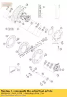 58410001444, KTM, achterwiel 5,00x17 ktm lc4 sc smc 625 640 660 2002 2003 2004 2005, Nieuw