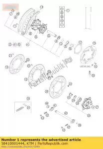 ktm 58410001444 tylne ko?o 5,00x17 - Dół