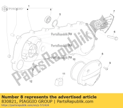 Aprilia 830821, Cubierta de enfriamiento, OEM: Aprilia 830821