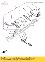 5AJ847000000, Yamaha, montagem da luz traseira yamaha xv 125 250 1992 1994 1995 1996 1997 1998 1999 2000, Novo