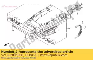 Honda 52100MM5000 conjunto de brazo, columpio - Lado inferior