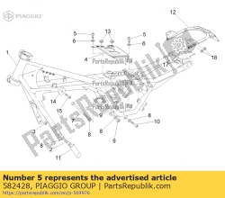 Aprilia 582428, Parafuso sextavado, OEM: Aprilia 582428