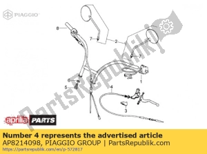 aprilia AP8214098 cable d'embrayage - Face supérieure