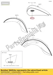 kawasaki 560542087 01 marque,réservoir de carburant,vulcan classique - La partie au fond