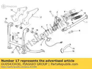 Piaggio Group GU05433430 placa lh - Lado inferior