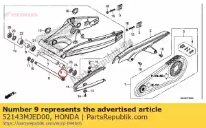 honda 52143MJED00 colarinho, l. distância do pivô - Lado inferior