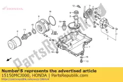 zeef comp., olie van Honda, met onderdeel nummer 15150MCJ000, bestel je hier online: