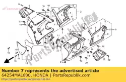 Ici, vous pouvez commander le tapis d, capot inférieur auprès de Honda , avec le numéro de pièce 64254MAL600: