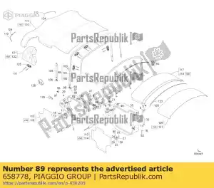 Piaggio Group 658778 parafuso tccei m5x20 - Lado inferior