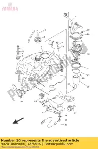 yamaha 902010609000 washer, plate - Bottom side