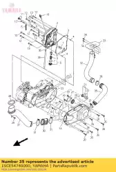 Ici, vous pouvez commander le joint, conduit d'air auprès de Yamaha , avec le numéro de pièce 1SCE54740000: