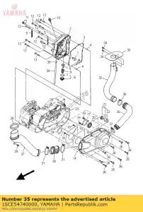 yamaha 1SCE54740000 joint, conduit d'air - La partie au fond