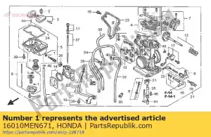 honda 16010MEN671 gasket set - Bottom side