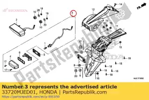 honda 33720MJED01 montagem de luz, licença (12v 5w) - Lado inferior