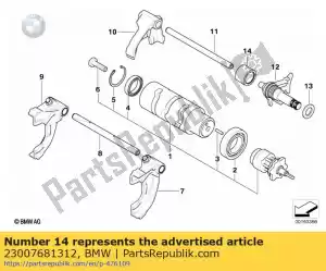 bmw 23007681312 needle sleeve - 14x10x10 - Bottom side