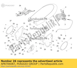 Aprilia AP8706087, Espaciador de goma, OEM: Aprilia AP8706087