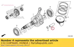 Here you can order the pin, piston from Honda, with part number 13111HP5600: