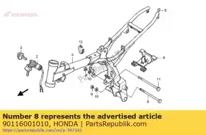 honda 90116001010 bolt, rr. engine under - Bottom side