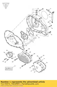 triumph T1170973 clutch lifter arm - Bottom side