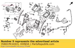Aqui você pode pedir o tampa, lente em Honda , com o número da peça 35801MCA003: