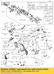 Ici, vous pouvez commander le 01 support-comp, ampli immobi. Auprès de Kawasaki , avec le numéro de pièce 230621181: