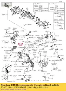 kawasaki 230621181 01 support-comp, ampli immobi. - La partie au fond