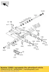 Here you can order the arm-comp-swing,f. S. Black zr750 from Kawasaki, with part number 33001010311E: