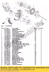 Honda 42713371000 bande, jante 4.50-17 - La partie au fond