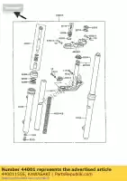 440011556, Kawasaki, forcella anteriore kawasaki kx 60, Nuovo