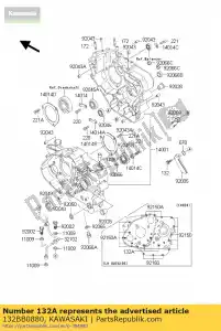 kawasaki 132BB0880 bolt-flanged-small common - Bottom side