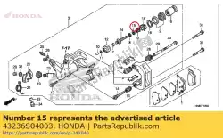 Here you can order the spacer from Honda, with part number 43236S04003: