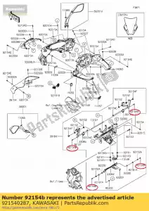 Kawasaki 921540287 parafuso, soquete, 5x16 - Lado inferior