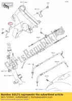 921710597, Kawasaki, abrazadera, fr, lh vn900b6f kawasaki  vn vulcan 900 2006 2007 2008 2009 2010 2011 2012 2013 2014 2015 2016 2017 2018 2019 2020 2021, Nuevo