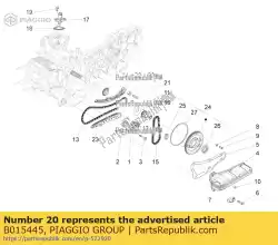 Ici, vous pouvez commander le entretoise de tige de tendeur de chaîne auprès de Piaggio Group , avec le numéro de pièce B015445: