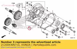case comp., transmissie van Honda, met onderdeel nummer 21200KWN710, bestel je hier online: