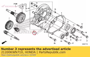 Honda 21200KWN710 étui, transmission - La partie au fond