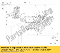 Here you can order the 2nd cat.complete crankcase from Piaggio Group, with part number CM2658010B: