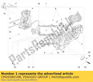 Piaggio Group CM2658010B 2nd cat. complete crankcase - Bottom side