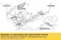 64811MCJD10ZA, Honda, striscia a, r. cappuccio inferiore * honda cbr fireblade rr cbr900rr 900 , Nuovo