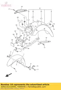 yamaha 3D8216210000 solapa - Lado inferior